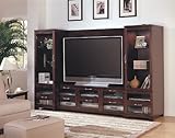 IMAGE OF Contemporary Plasma TV Entertainment Center with Glass Doors