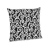 Black and White Madison Decorative Accent Throw Pillow