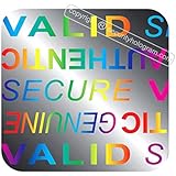 169 3D Stickers Protective Security Holograms "Secure, Valid, Genuine, Authentic" Tamper Evident0.39" x 0.39"(10mm x 10mm)