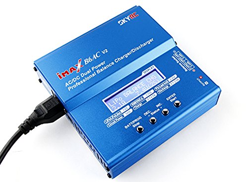 Genuine SKYRC iMAX B6AC V2 Dual Power (6Amps, 50Watts): LiPo, LiHV, LiIon, LiFe, NiCd, NiMH, Pb Lead Acid AC/DC Professional RC Balancing Battery Charger & Discharger (Version 2) w/ Micro USB Port, Temperature Port, 2S-6S JST-XH Balance Ports