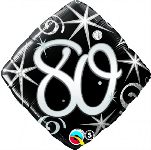 Elegant 80th Birthday Mylar Balloon