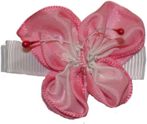 Click here to buy Posies Accessories Butterfly Hair Clippie Pink White.