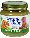 Organic Baby Organic Baby Food, Spinach & Carrots, 4-Ounce Jars (Pack of 24)