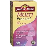 Nature Made Prenatal Multiple Vitamin and Mineral for Pregnant or Lactating Women, 90 Tablets (Pack of 3)