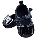 ベビーシューズ　ファーストシューズ　ストラップ　マジックテープ　2625　ブラック　リボン (11cm)