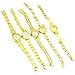 ThaiTime 5pcs New Golden Fashion Women Girls Quartz Wrist Watches