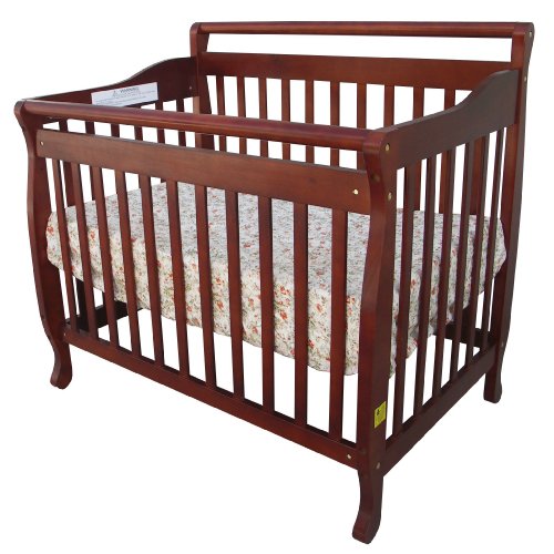 Dream On Me 3 In 1 Portable Convertible Crib, Cherry