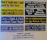 BUMPER STICKER ‘I MISSED WINNING THE LOTTERY – BY ONLY SIX NUMBERS’: lottery winning