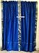 2 Blue Silk Sari Drapes, Panels, Curtains