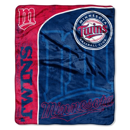 MLB Minnesota Twins 50-Inch-by-60-Inch Micro Plush Raschel Throw 