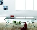 Design Couchtisch AROSO, gebogenes Glas, Couchtisch aus gebogenem Glas