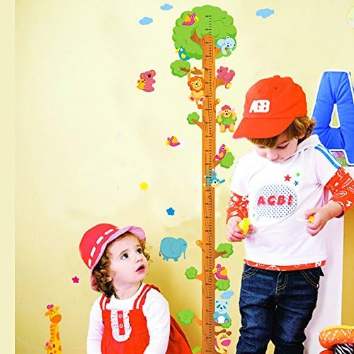 Cute Height Measurement Growth Chart in Inches and Centimeters Removable Wall Decals
