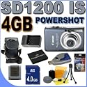 Canon PowerShot SD1200IS 10MP Digital Camera with 3x Optical Image Stabilized Zoom (Dark Gray) 4GB BP6L Battery BigVALUEInc Accessory Saver Bundle