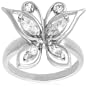 Sterling Silver Cubic Zirconia Butterfly Ring