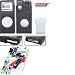 Black Leather Case for Apple Ipod Nano + Screen Protector Ipod Nano LCD Protective-film