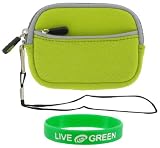 Neoprene Sleeve Case (Neon Green) for Olympus Stylus 550WP Waterproof Digital Camera Blue