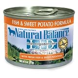 Natural Balance Fish Sweet Potato Formula Dog Food (Pack of 12 6-Ounce Cans)