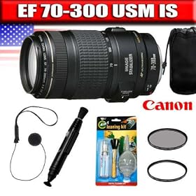 Canon EF 70-300mm f/4-5.6 IS USM Autofocus Telephoto Zoom Lens - Refurbished by Canon U.S.A.