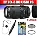 Canon EF 70-300mm f/4-5.6 IS USM Lens for Canon EOS SLR Cameras Package
