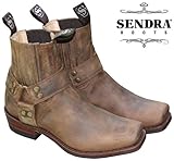 Sendra Herren Damen Stiefelette Mad Dog Tang Lavado Blues Braun Größe 43