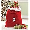 Set of 3 Santa's Large Fabric Christmas Gift Bags