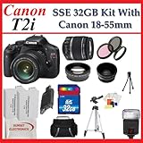 Canon EOS Rebel T2i SLR Digital Camera Kit with Canon 18-55mm IS Lens + SSE ....