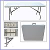 Folding Tables UK 6FT Folding Table, Extra Strength, 400KG Load Capacity with Securing Pins, 2 Year Guarantee
