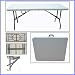 Folding Tables UK 6FT Folding Table, Extra Strength, 400KG Load Capacity with Securing Pins, 2 Year Guarantee