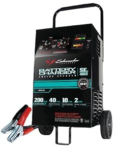 Schumacher SE-4022 2/10/40/200 Amp Manual Wheeled Battery Charger and Tester