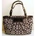 Coach Signature E/W Gallery Book Bag Tote Purse 14281 Black White
