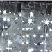 12m Indoor Multi Function LED Icicle Lights Ice White with White Cable