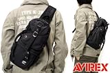 「◆AVIREX EAGLEシリーズ ポリエステルキャンバス ボディバッグ ブラック AVX305」の画像