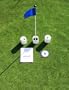 Practice Putting Green - Natural or Synthetic - Accessory Kit - (3) 4" Plastic Cups & Blue Marker Flag