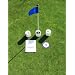 Practice Putting Green - Natural or Synthetic - Accessory Kit - (3) 4" Plastic Cups & Blue Marker Flag