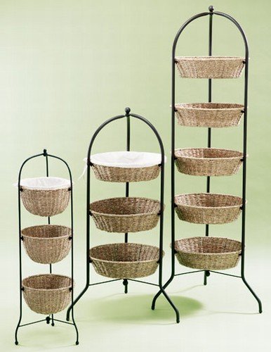Lantern Moon Seagrass Tower Natural Brown 9-3000 3 Tier