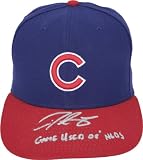 Derrek Lee Chicago Cubs Autographed 2008 Game Used Home Hat