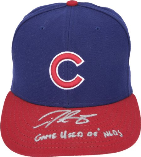 Derrek Lee Chicago Cubs Autographed 2008 Game Used Home Hat