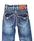 GS-115 Vintage Ornate Cross Easy-Fit Jeans (Sizes 8 - 18)