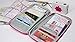 ONOR-Tech Multi-Functional Fashion Ticket Passport Credit Card ID Document Organizer Holder Bag Purse Travel Pouch Case Cover (Rose Red)