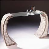 Magnussen Albany Rectangular Sofa Table with Glass Top
