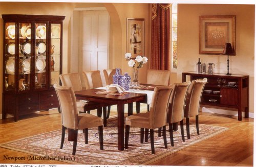 Newport(Microfiber Fabric)Table/Microfiber Parson Chair