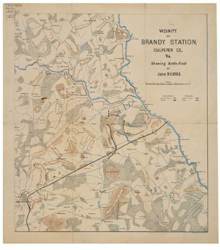 Vicinity of Brandy Station, Culpeper Co., Va. : showing battle-field of June 9th 1863. (Civil War Map Reprint: 32