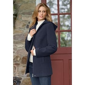 Short Hooded Wool Coat by Chadwicks