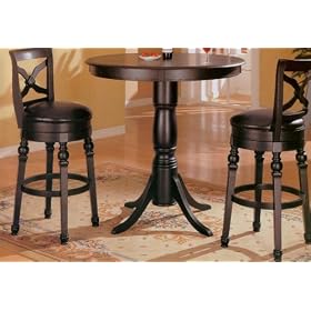 Black Three Piece Bar Set by Bar Stools