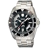 Casio Men's MDV103D-1AV Silver Stainless-Steel Quartz Watch with Black Dial Casio Men's MDV103D-1AV Silver Stainless-Steel Quartz Watch with Black Dial