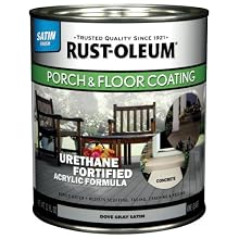 Rust-Oleum 244160 Porch Floor Paint, Dove Gray Satin, 1-Quart
