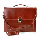 Produkt-Bild: ital. echt Kalbs Leder Old School Aktentasche Business Bag Tasche braun A4 , 38x27x10 cm (B x H x T)