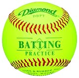 Diamond DBPY Batting Practice Baseballs (12 pack, Optic Yellow)