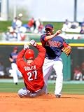 Cincinnati Reds v Cleveland Indians, GOODYEAR, AZ - FEBRUARY 27: Asdrubal Cabrera and Scott Rolen Photographic Poster Print by Norm Hall, 12x16