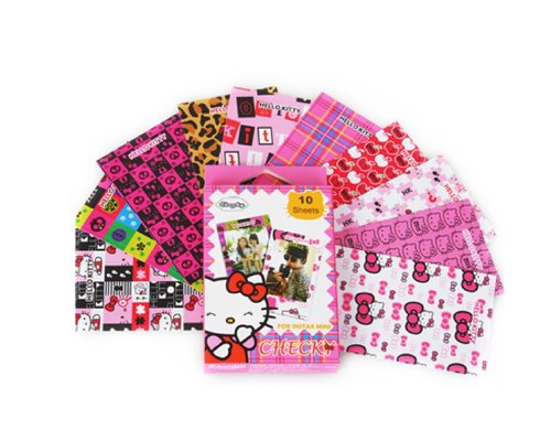 Fujifilm Instant Mini 8 Instant Mini 7S Instax Mini 50S Instant Mini 90 Instant Mini 25 Film Decoration Sticker Borders - Hello Kitty, 10 Sheets/Pack